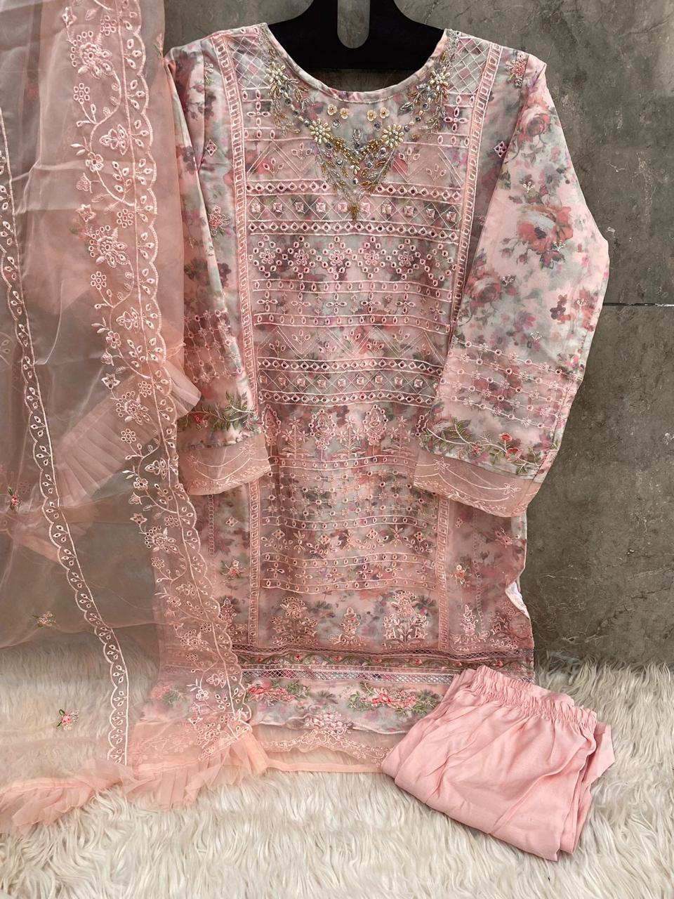 Pakistani Pattern Fully Stitched Suit Set