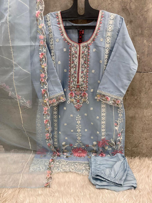 Fully Stitched Embroidered Suit Set